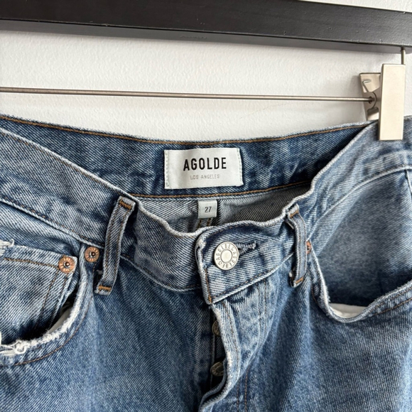 AGOLDE 90's Pinch Waist Distressed Jean Sz 27 - Picture 6 of 13